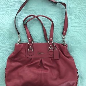 Coach satchel NWOT. Rhubarb color